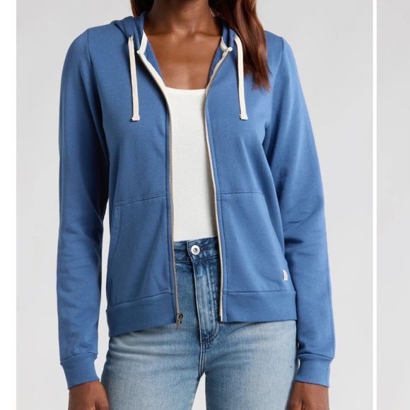 Marine Layer Women's Afternoon Full Zip Hoodie in Faded Navy Blue Size Small - Picture 1 of 9
